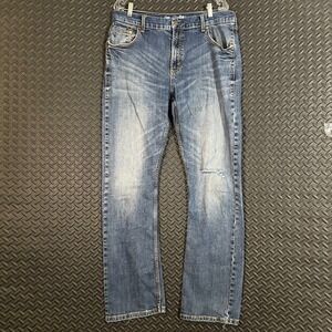 Wrangler Retro Slim Boot 10WLT77LY Blue Cowboy Denim Jeans Men's Size 35X34